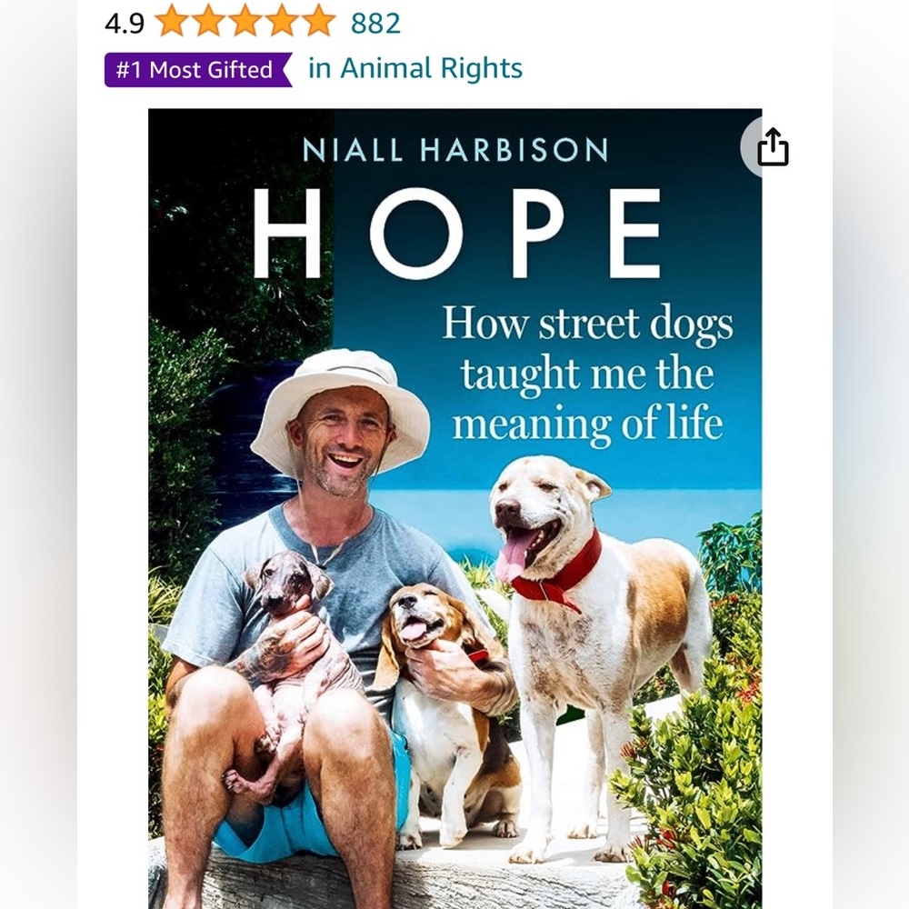 Hope by Niall Harbison, paperback, just released in Canada
